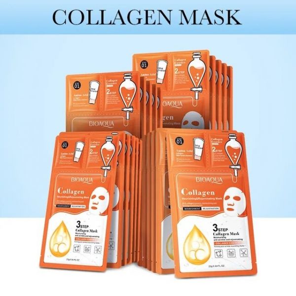 3-step rejuvenating face mask with collagen